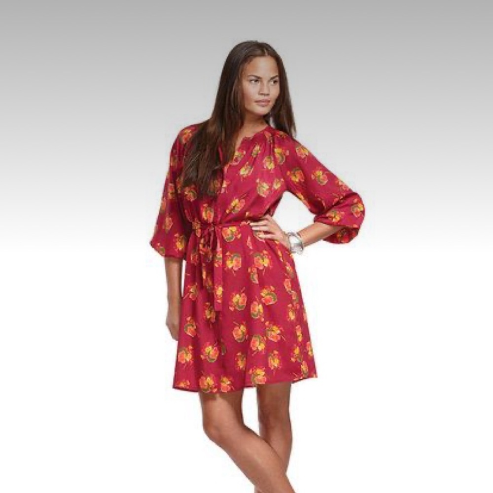 Belted Floral Dress (Size Small)